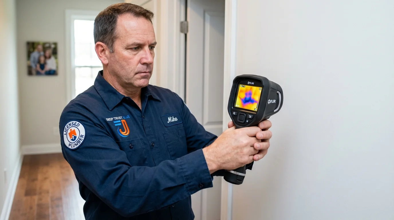 Thermal imaging leak detection by Johns Plumbing LLC in Hildebran